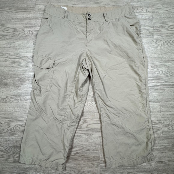 Columbia Pants - Columbia Women's PFG Pants Khaki 12 Omni-Shade Fishing Hiking Cargo Lightweight